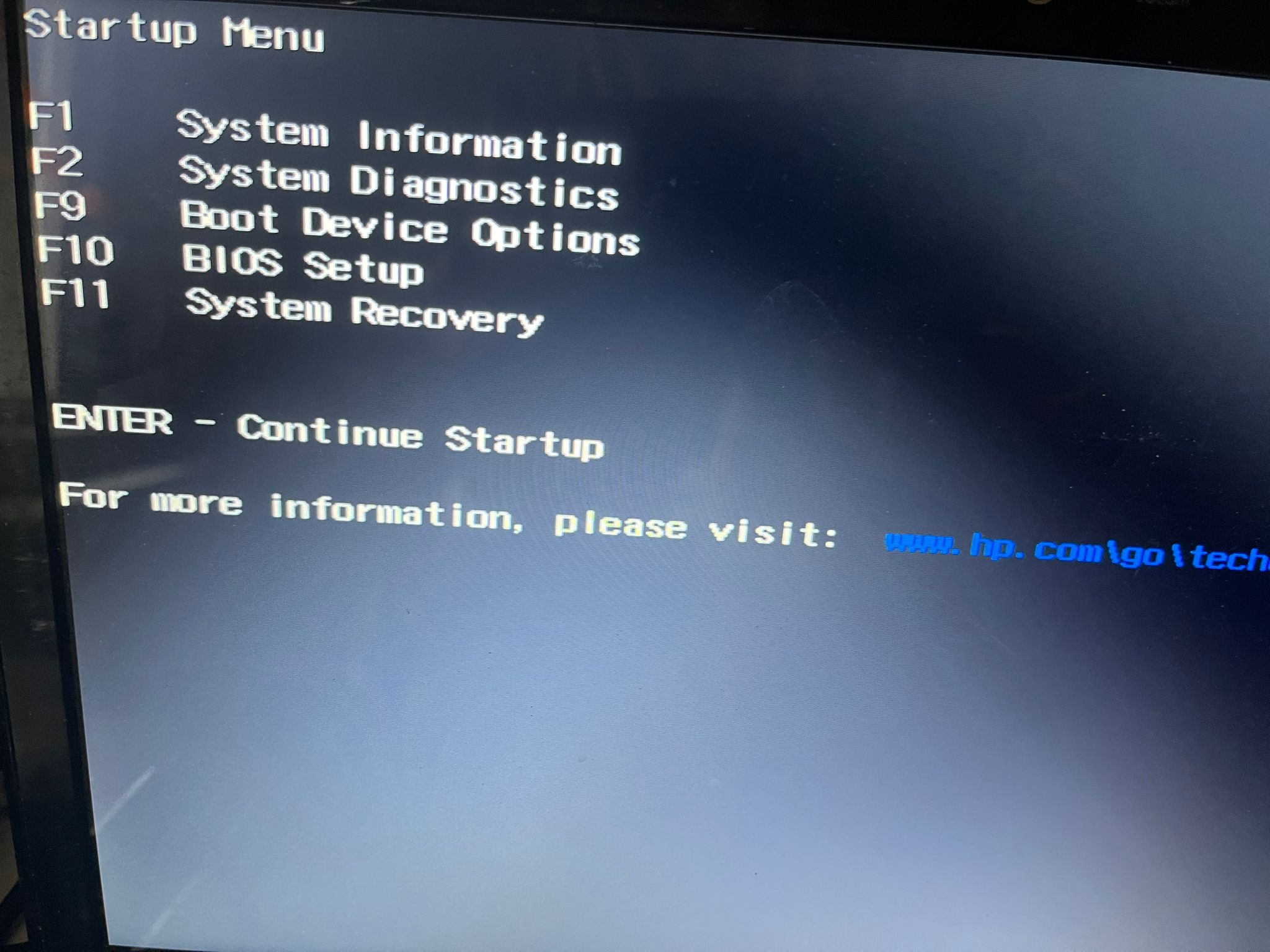 BIOS screen