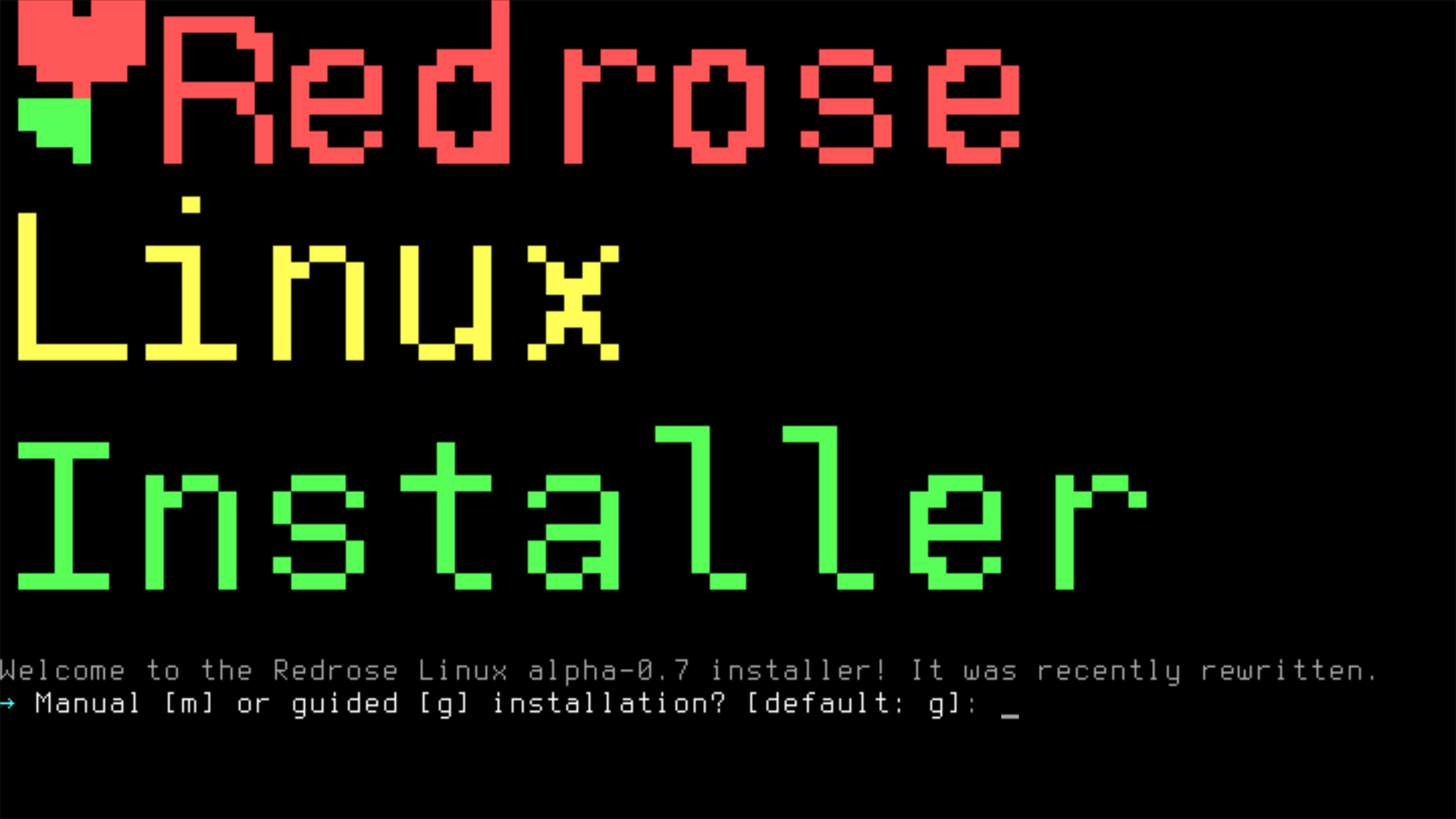 Redrose Linux installer